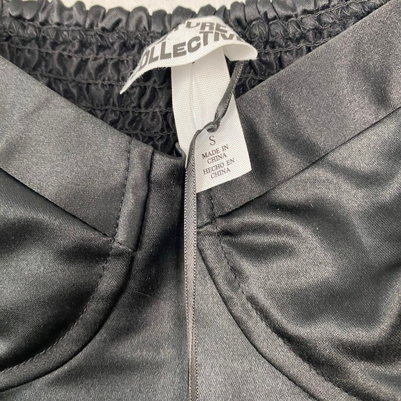 Future Collective Sweetheart Bubble Satin Midi Dress Bustier Elegant Size S - Picture 12 of 12